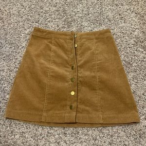 soft suede brown skirt